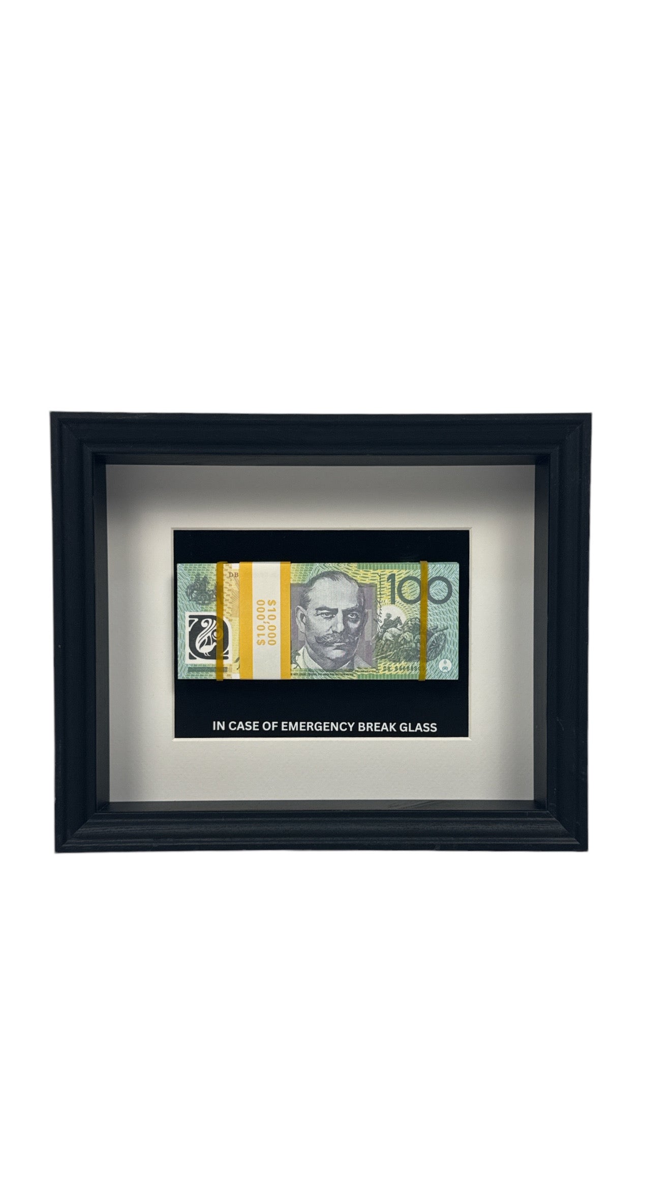 "Emergency $10,000" Frame - BLACK