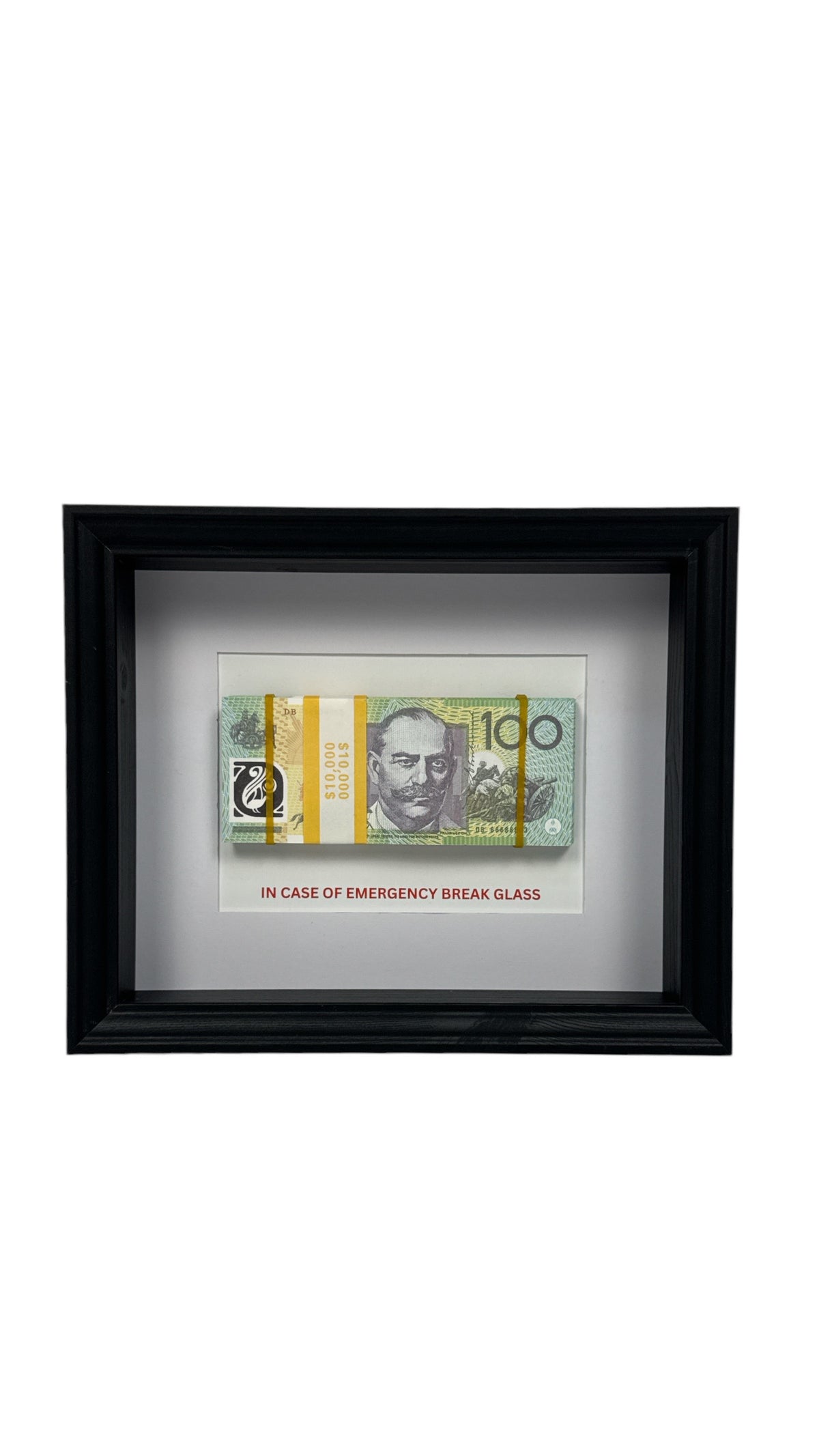 Emergency $10,000 Frame – White by Uhoh Studio – view 1
