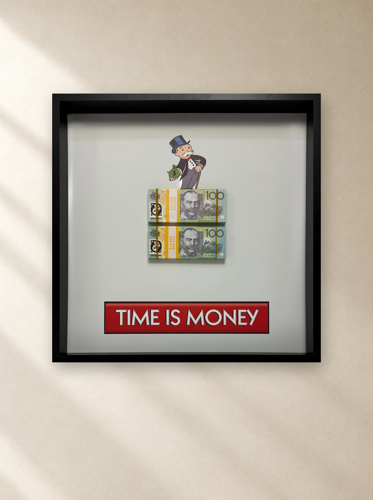 Monopoly Empire by Uhoh Studio on a gallery wall