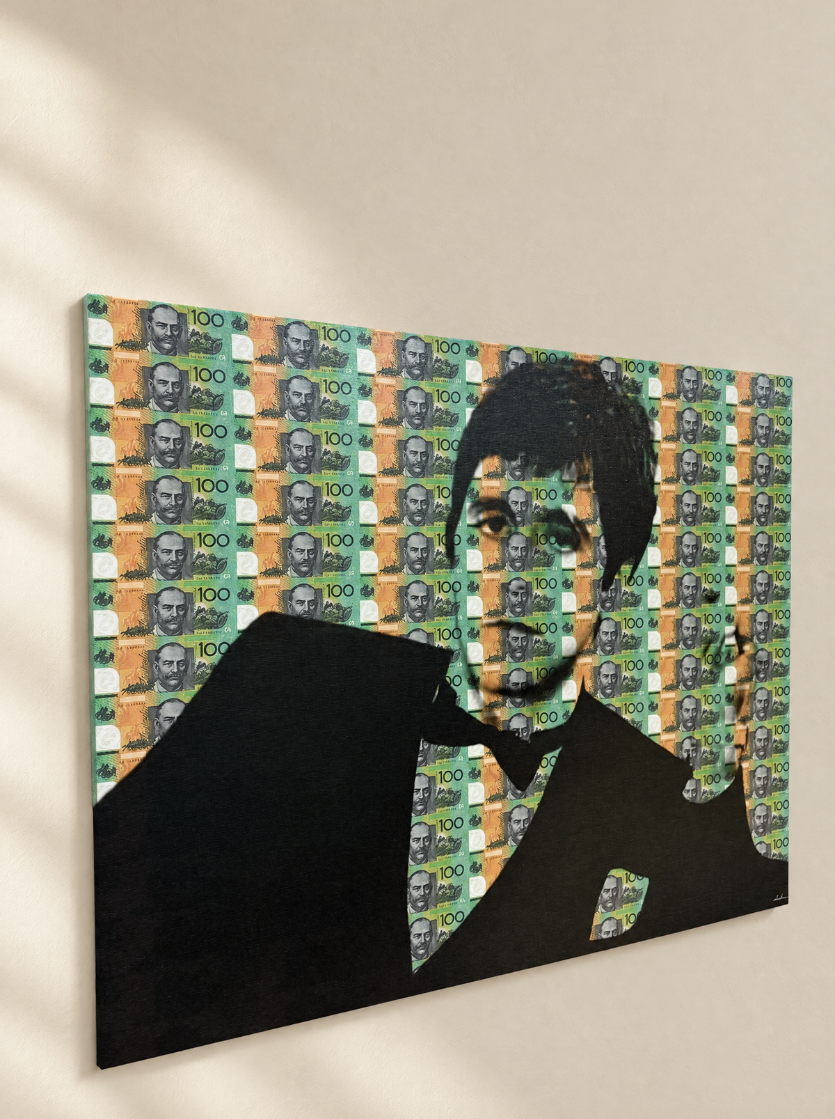 Scarface Prestige large canvas displayed in a gallery setting – Uhoh Studio