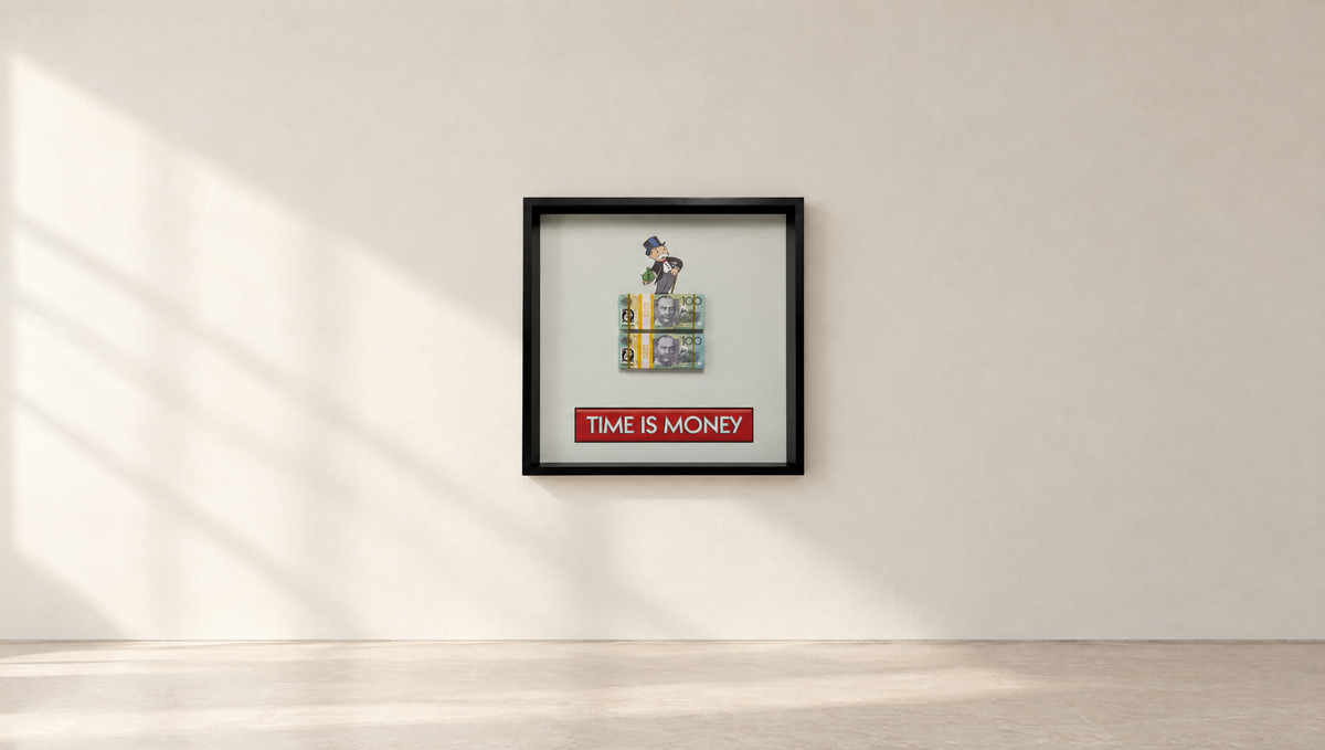 Monopoly Empire frame on a gallery wall – Uhoh Studio